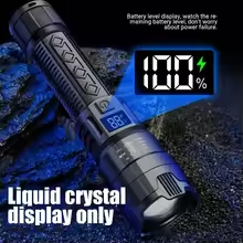 2-in-1 POWER BANK FLASHLIGHT | Super Bright, USB Rechargeable, Zoomable | Camping, Emergency, Fishing